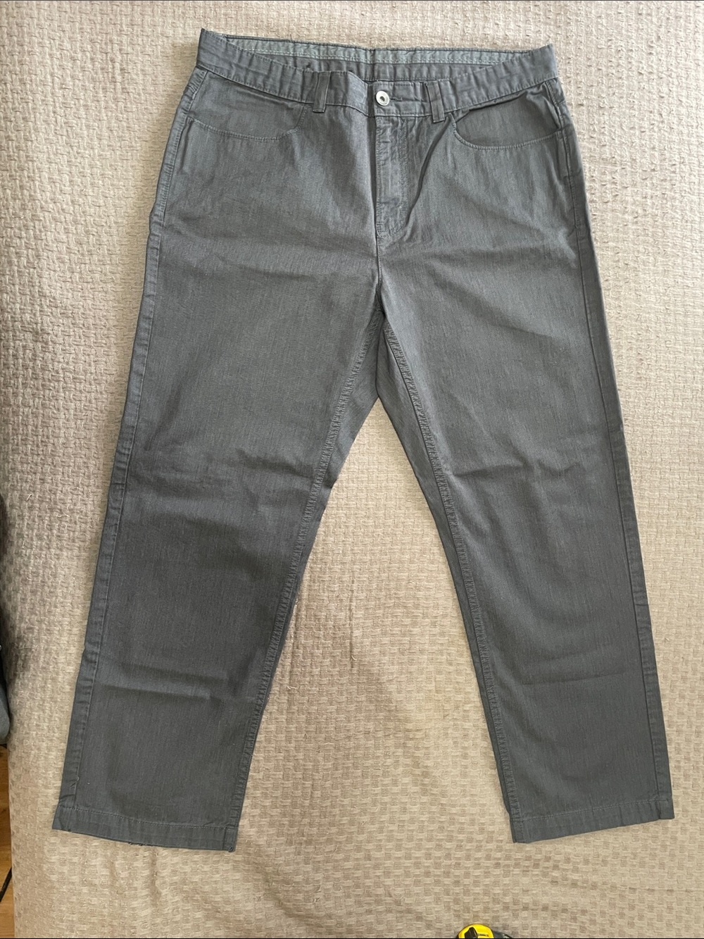 Calvin Klein Black Cotton Straight Pants